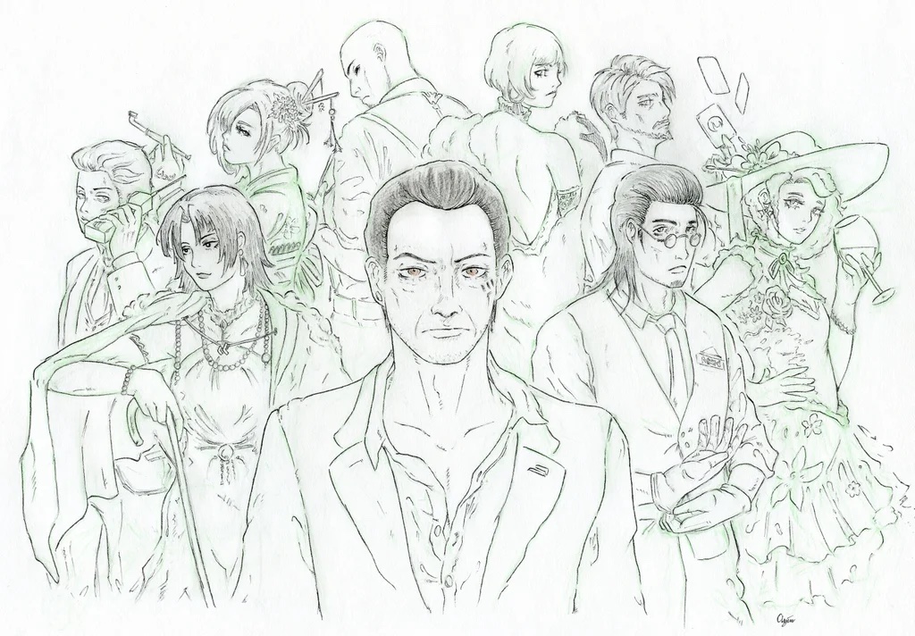An amazing drawing of the Caldari Megacorp CEOs and the CEP chairman re-imagined as crime bosses. Courtesy of u/EVE_Alen on reddit!

#tweetfleet #fanartfriday #EVEOnline