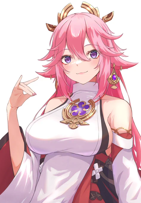 八重神子 (背景無し)#原神 #八重神子 #GenshinImpact 