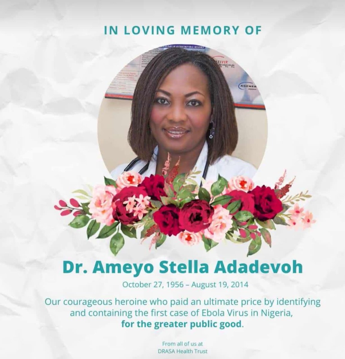 KwamiAdadevoh's tweet photo. We remember everyday, but today especially, our darling Sister Ameyo's sacrifice with a deep sense of love and appreciation to God for His gift of her to us and to our dear Nation

🌺 🌹❤️ https://t.co/M8fHC0PeWn