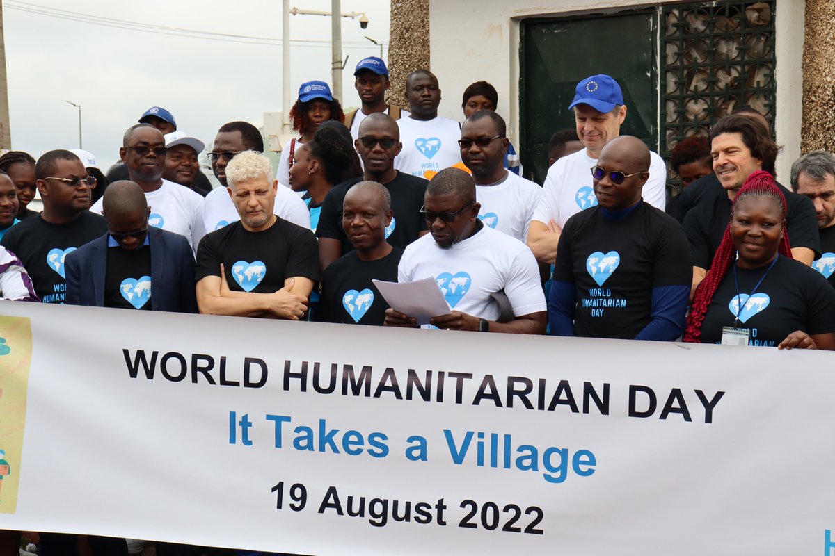 OchaCameroon's tweet photo. In Yaoundé, humanitarians marched to celebrate #WorldHumanitarianDay.

Humanitarian Coordinator @mznaab shared a message of hope and optimism: “Our individual and collective commitment, our engagement, our determination will remain as strong as ever”

#ItTakesAVillage https://t.co/VHS7xfetFz