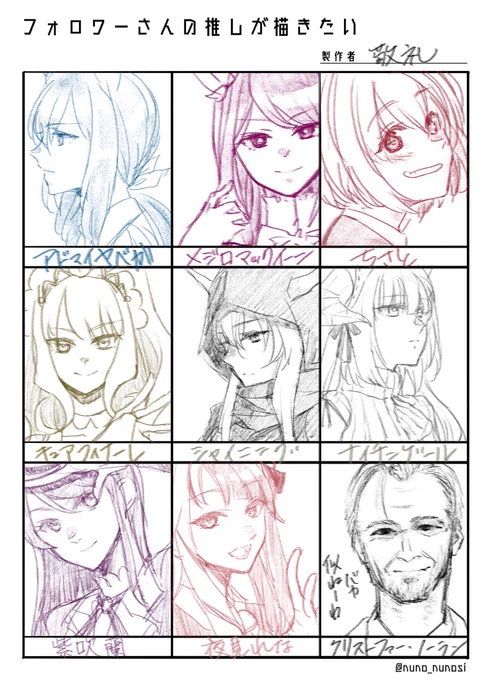 #フォロワーさんの推しが描きたい
リプくださった方ありがとうございました!キャラ履修してない人は似てないかもしれんですが…すみません!でもクリストファー・ノーランだけは謝らないからな 