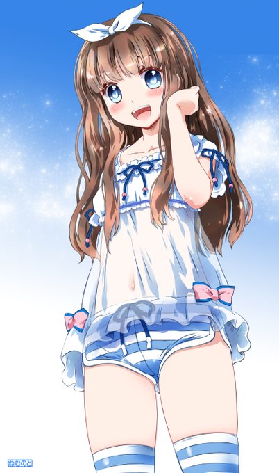 蒸し暑いんで縞々短パンぺたり(再掲 