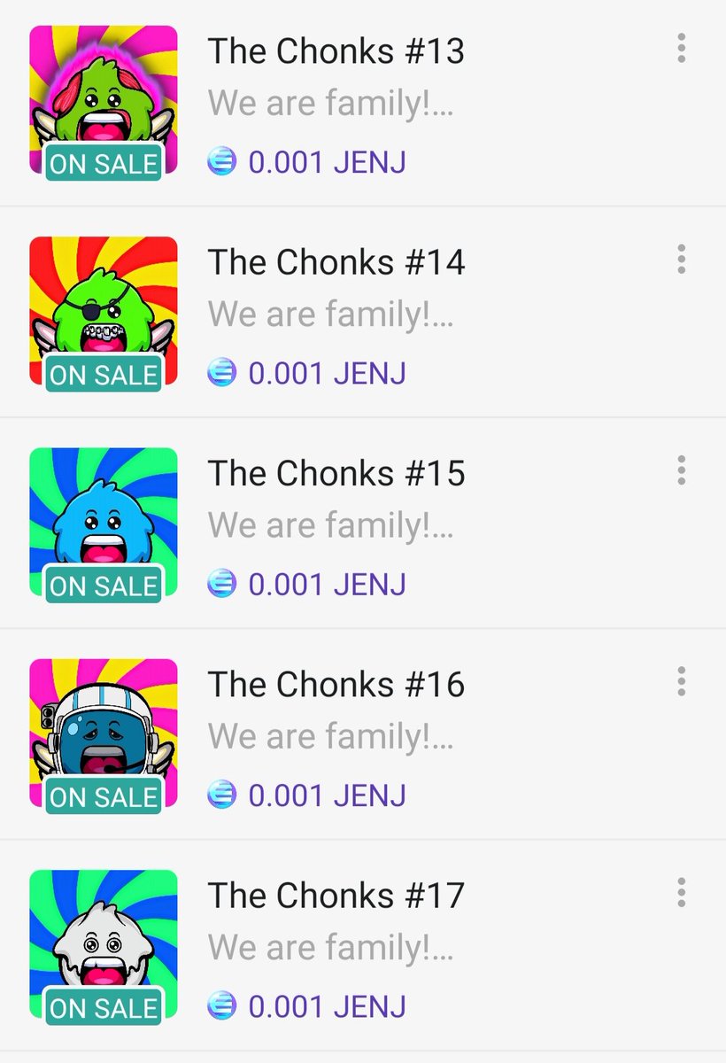 Dear pioneers,

We've just listed some Chonks on Enjin's JumpNet Marketplace. 🔥

If you like what we do, it would be awesome to receive some support from your side! 💙

Find them here:
jumpnet.enjinx.io/eth/asset/70c0…

$ENJ $EFI #Enjin #Efinity #NFT #NFTs #NFTCommunity