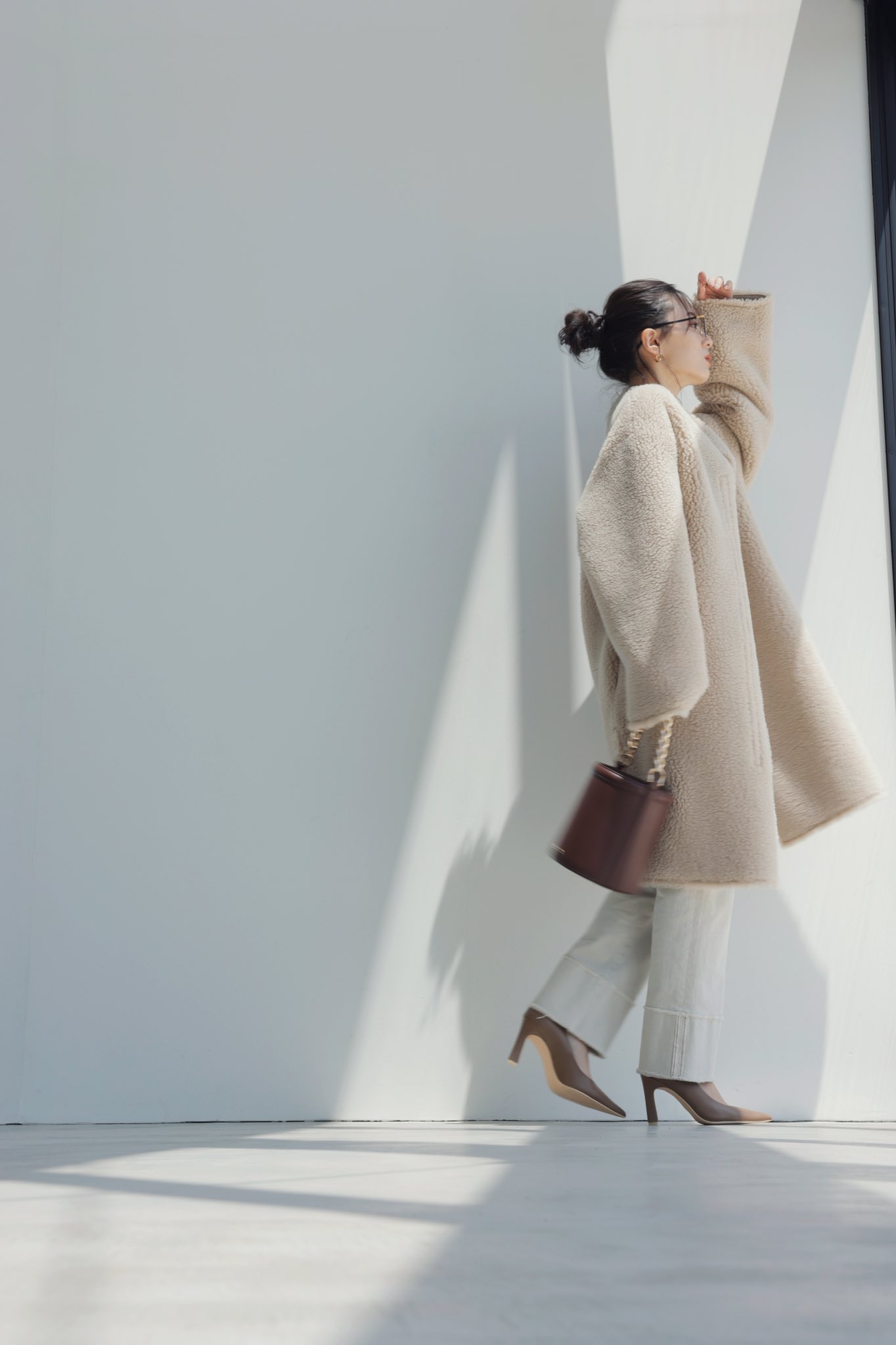 ★anuans ボンディングボアコート2022AW アニュアンス anuans ボンディングボアコート （LIGHT BEIGE