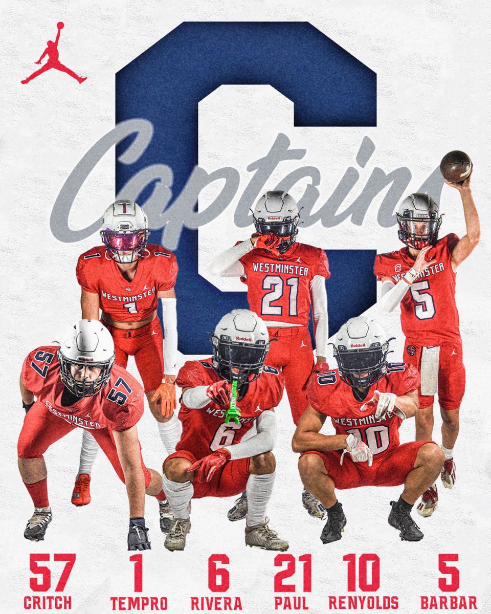 2022 Captains Anthony Barbar, Max Renyolds, Gio Rivera, Jahlan Paul, Jeremiah Critch &amp; Evan Tempro‼️@jumpman23 <a href="/usnikefootball/">Nike Football</a> <a href="/wacad/">Westminster Academy</a> <a href="/larryblustein/">Blustein Recruiting</a> <a href="/Nike/">Nike</a> <a href="/FlaHSFootball/">FloridaHSFootball.com</a> <a href="/FLHSRecruiting/">Florida High School Recruiting</a> <a href="/ehoff23/">Ehren Wallhoff</a> <a href="/TheCribSouthFLA/">Frank Tucker</a> <a href="/PrepRedzoneFL/">Prep Redzone Florida</a> <a href="/EraPrep/">New Era Prep</a> <a href="/FootballHotbed/">Football Hotbed</a> <a href="/MaxPreps/">MaxPreps</a> <a href="/milenasavich/">Milena Savich</a>