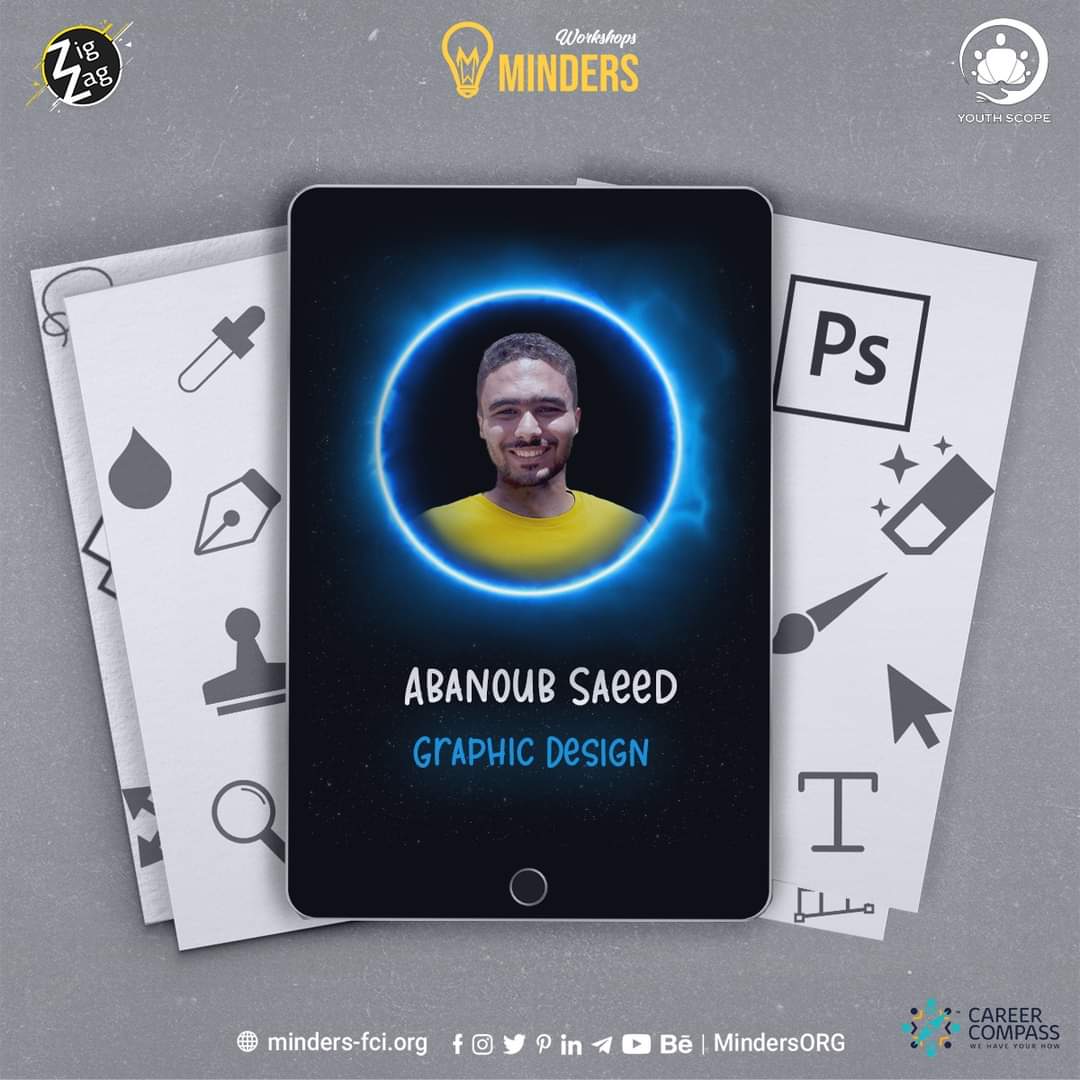 MindersORG's tweet photo. جاهز تعرف مين الـ instructors اللي هيساعدوك في رحلتك معانا؟ 🤩 
في رحلتنا لنجم الـ graphic design هيكون معانا م/ أبانوب سعيد وهو: Architect و graphic designers.

متخليش الرحلة تفوتك وامشي ورا النجوم.

#امشي_ورا_النجوم
#Minders22_Workshops
#Minders22 https://t.co/cmvA93X7QO