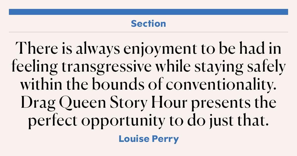 NewStatesman's tweet photo. Despite culture-war outrage, children’s events hosted by performers in drag are safe titillation for middle-class parents, writes @Louise_m_perry.

https://t.co/TGLSPEMLUE https://t.co/3YULBN6jMB
