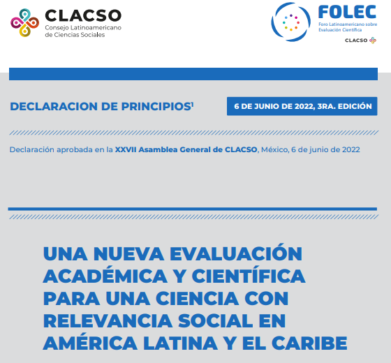RedeSciELO's tweet photo. El Programa SciELO ha firmado la declaración "Una nueva evaluación académica y científica para una ciencia con relevancia social en América Latina y el Caribe”, de @_CLACSO.

https://t.co/3NIhI1uktX https://t.co/9GLo4kg85P