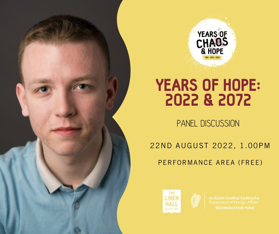 thelinenhall's tweet photo. Our last panellist to our #YearsofHope discussion is Joel Keys - @JoelKeysNI. Joel is a young loyalist and advocate for peace, understanding, and compassion among all communities in NI. More: https://t.co/34C6c5FM95
#YearsofChaosandHope https://t.co/C82zfrE4GM