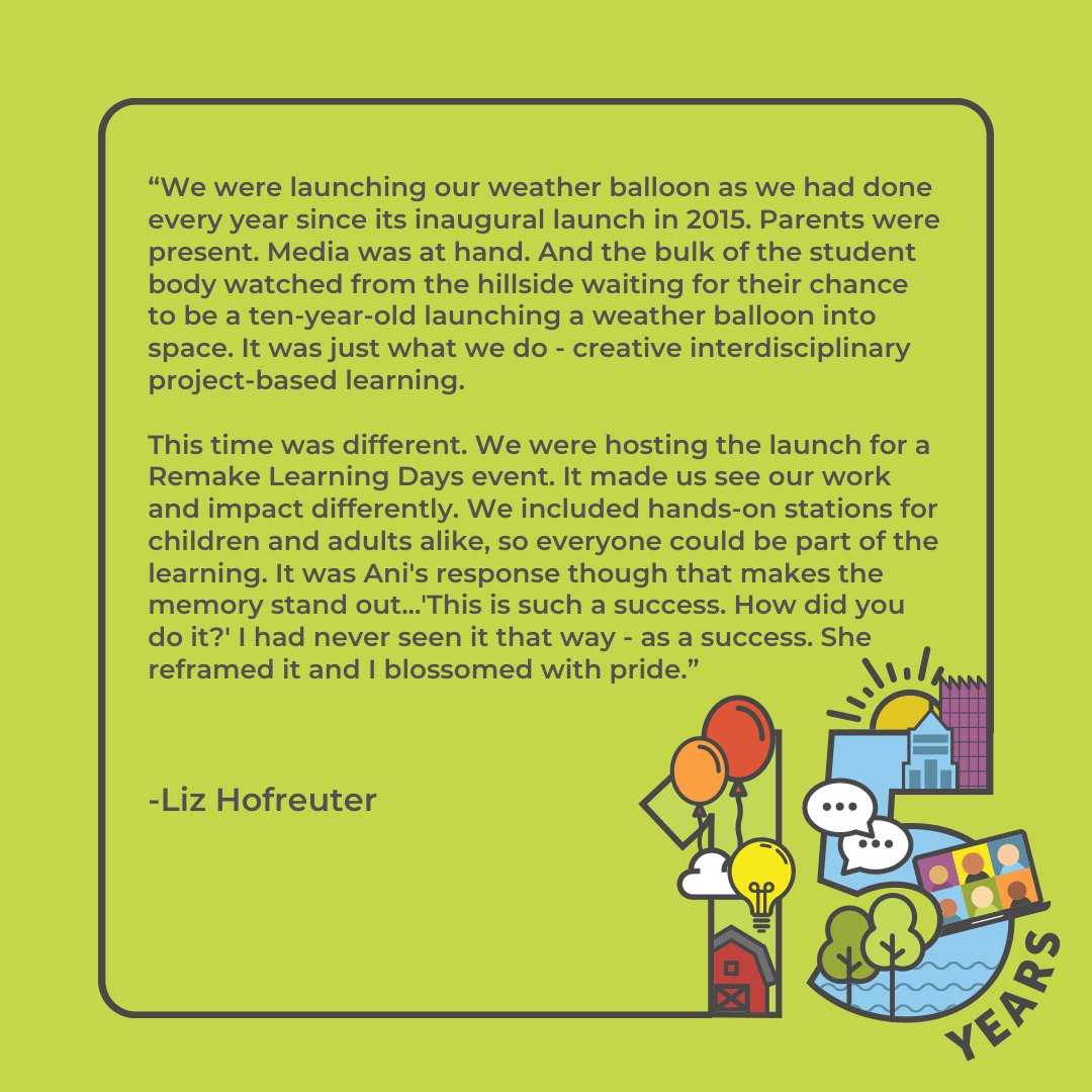 remakelearning's tweet photo. This week for our #Remake15 favorite memories feature, we have Liz Hofreuter, Head of School at @WCDStweets. https://t.co/wMuV8VZc6f