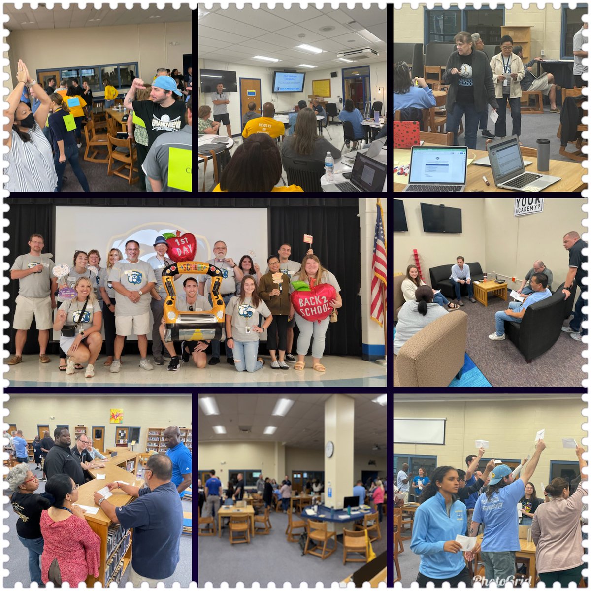 MsVThurman's tweet photo. GHS staff are amazing, we’ve been prepping and are READY to welcome our bulldogs on Monday! ⁦@GrandviewCSD4⁩ GHS https://t.co/mBZxBuQTod