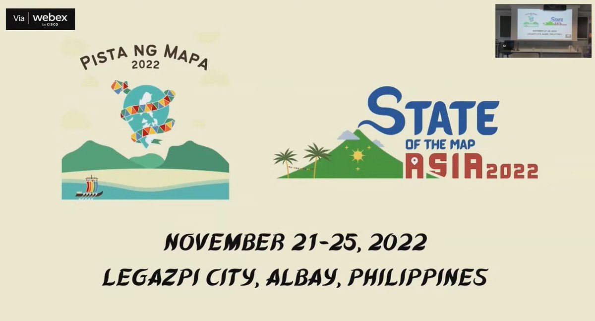 @NewfieMapper <a href="/ramya_ragupathy/">Ramya Ragupathy</a> Before the session started, our in-person participants and those watching the livestream has seen a sneak peak of <a href="/SotmAsia/">State of the Map Asia</a> + <a href="/PistaNgMapa/">Pista ng Mapa (Festival of Maps)</a> 2020! 

#sotm2022 #sotmAsia #HOTunSummit #PistangMapa