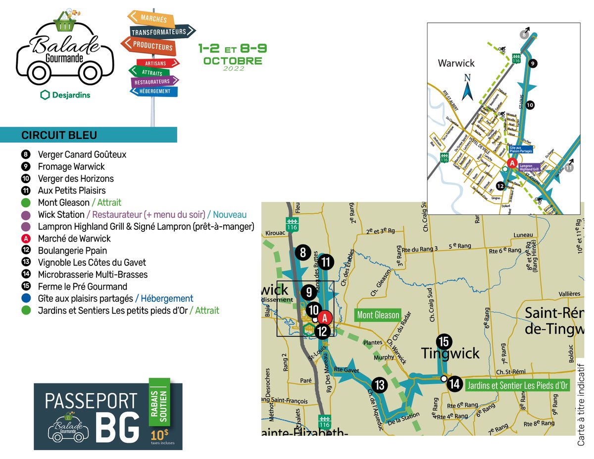 Êtes-vous prêts à faire La Balade Gourmande  les 1, 2 et 8, 9 oct. 2022? Nous avons si hâte de vous accueillir!😃🤩😍😋Arpentez les splendides routes parsemées de couleurs d’automne et laissez-vous charmer par une panoplie de produits plus gourmands <a href="/VictoRegion/">MRC d'Arthabaska</a> @CentreduQuebec
