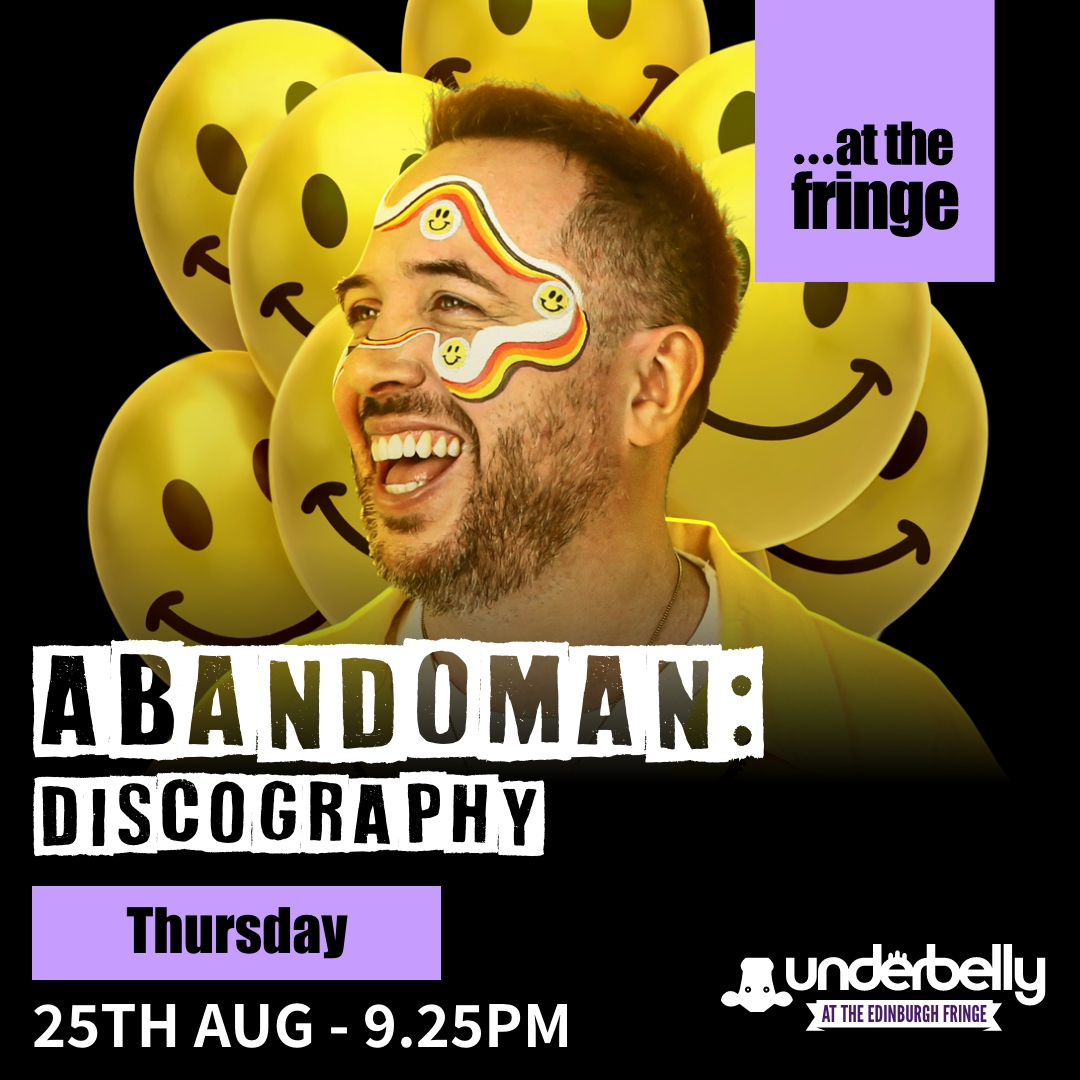 🚨NEW SHOW ADDED to our live-streaming schedule: ✨ABANDOMAN - streaming live from @UnderbellyFest, 25th August, 9:25pm Catch all our #EdFringe streams here: nextupcomedy.com/edfringe @Abandoman