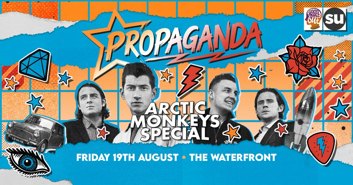 TONIGHT! <a href="/PropagandaNwich/">Propaganda⚡️</a> are playing all the Arctic Monkeys tracks you never thought you'd hear in a nightclub! All this alongside your fave indie bangers!
Tickets 👇👇👇👇
buff.ly/3bQJp0J