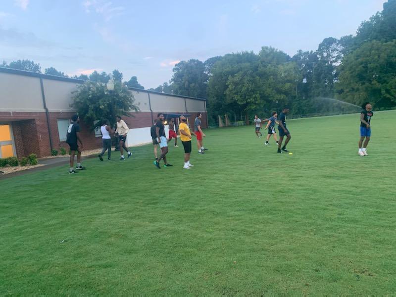 A little kick ball this morning to end the first week back to school!