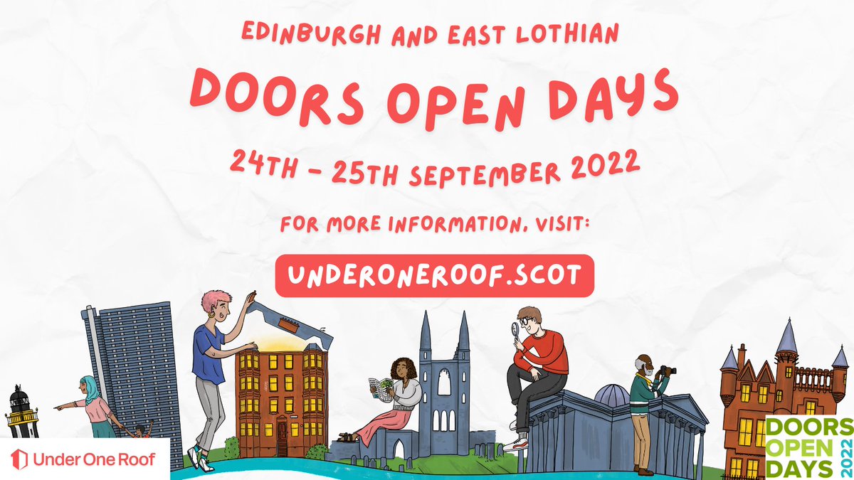 UnderOneRoofSco's tweet photo. 🎉Our Doors Open Days Edinburgh and East Lothian Programme is now LIVE🎉

Head on over to https://t.co/iPDc3PRtgr to find out more about the 70+ buildings, events, and tours, opening up for you on the 24th and 25th of September! 💚

We can't wait to see you there! https://t.co/w46AZiRC9W
