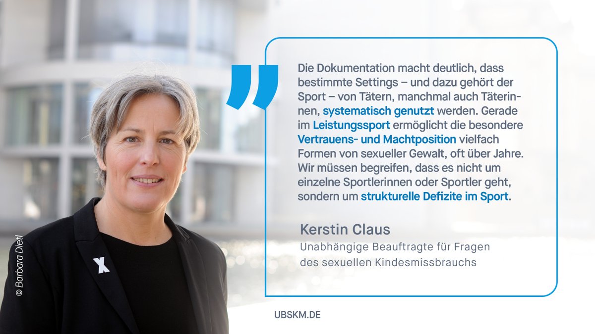 ubskm_de's tweet photo. !B "Missbraucht" heißt die investigative Dokumentation von @hajoseppelt und seinem Team, in der es um massive Missbrauchsvorwürfe gegen Trainer:innen im deutschen Leistungssport aber auch im Breitensport geht – und um Vertuschungsvorwürfe gegen Funktionäre. #MissbrauchSport https://t.co/S6iAOCO5LF