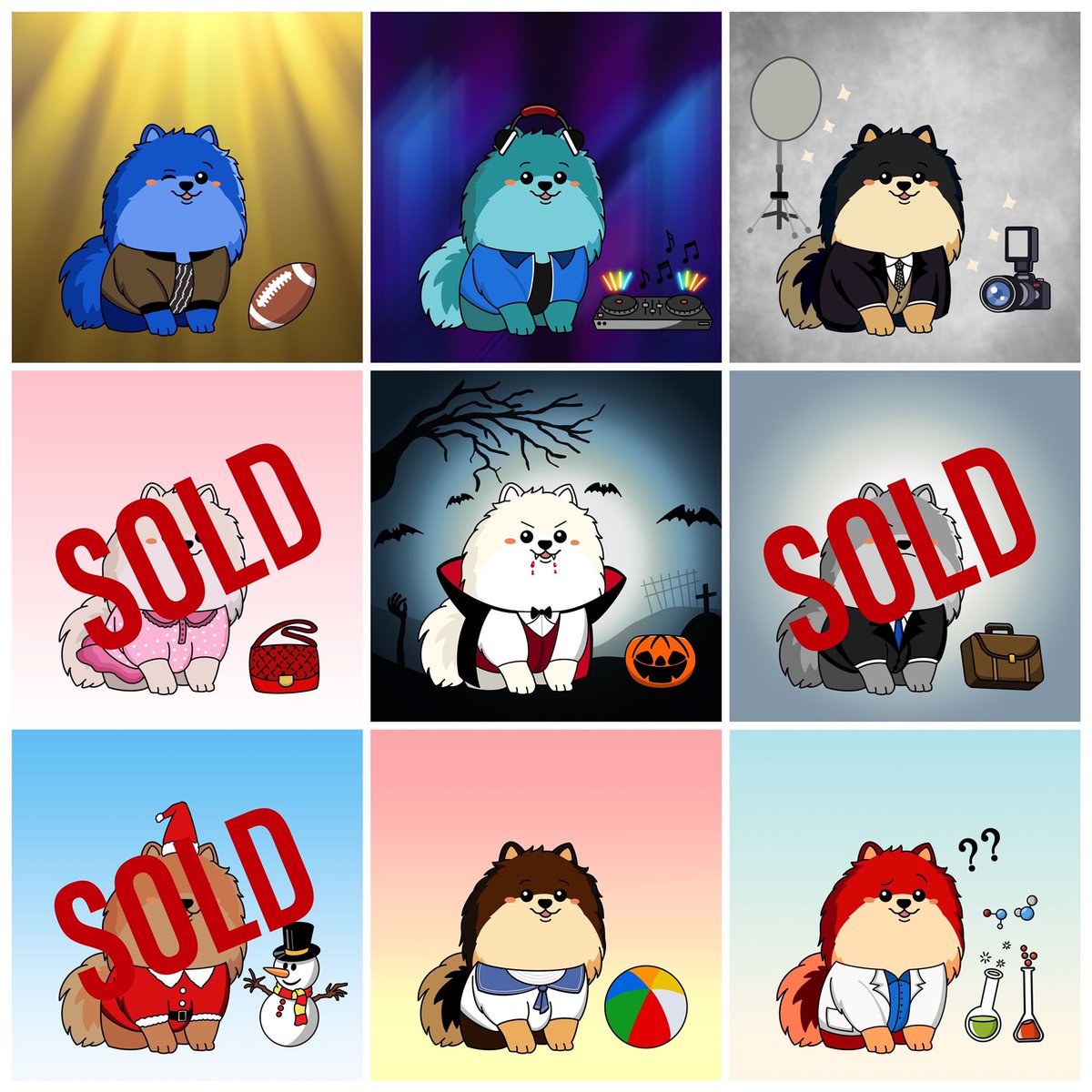 Little Pomfam 🎉
6 poms left 🐶❤️ waiting to be adopted
opensea.io/collection/lit…

Price🏷 0.003 polygon 
There is 1 RARE on this drop 👀
Choose your fav and Join the pomfam❤️
They’re all fluffy 🥰
#NFT #NFTCommunity #Pomfamnft