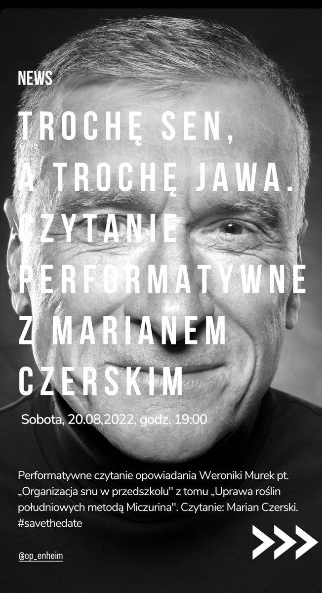 JustynaArtist's tweet photo. Tommorow ❤️
OP_TALKS, A bit of a dream, a bit of reality. Performative reading with Marian Czerski #OP_ENHEIM #OP_TALKS #MarianCzerski #JustynaAdamczyk #exhibition #tommorow #Performative #reading #artist #Nft #NFT #Ethereum #blockchain #BreathlessPeople #modernart https://t.co/lZrhpCof1l