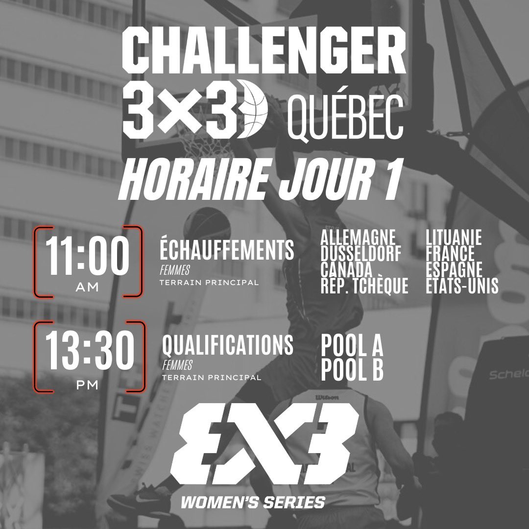 mondistrix's tweet photo. Nos amis de Québec accueille la Série mondiale @FIBA3x3 et le Challenger @FIBA3x3 - un spectacle gratuit pour toute la famille. C’est un rendez-vous https://t.co/fKXKRXGnbN