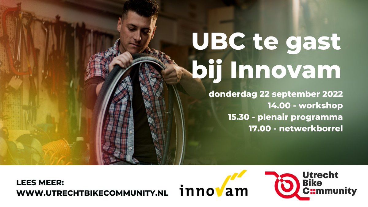 UtrechtBikeComm's tweet photo. We genieten nog met volle teugen na van de start van de #Vuelta2022, maar bereiden ons ook voor op de volgende bijeenkomst: UBC te gast bij @Innovam! Zien we je daar? Aanmelden kan hier: https://t.co/0e0tjsKCRY https://t.co/9JW3j6cbGZ