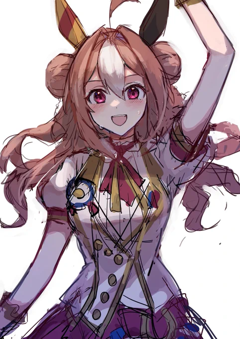 ちょっと前に描いてたけど完成しなかったラフのコパノリッキーでもあげておきますね 