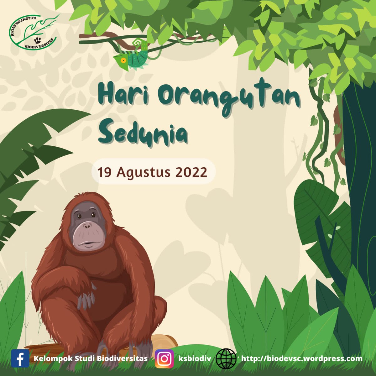 KSBIODIV's tweet photo. 🦧HARI ORANGUTAN SEDUNIA🦧

Orangutan di alam memiliki peran yang sangat penting. Salah satu perannya adalah sebagai satwa yang menyebarkan biji dan menyuburkan ekosistem hutan. Oleh karena itu, berkurangnya populasi oranghutan dapat menyebabkan terganggunya keseimbangan https://t.co/HWPpTDoOE2