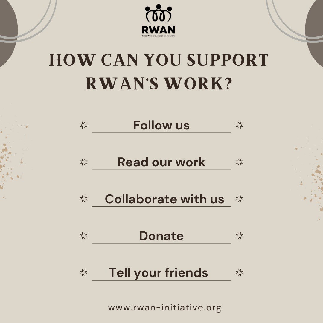 RWAN is an organisation run only by volunteers! This means that we rely on #support from our community to continue supporting #women in #Belgium

➡️Visit our website to donate or read our work at rwan-initiative.org

🔄Repost to share with your friends!