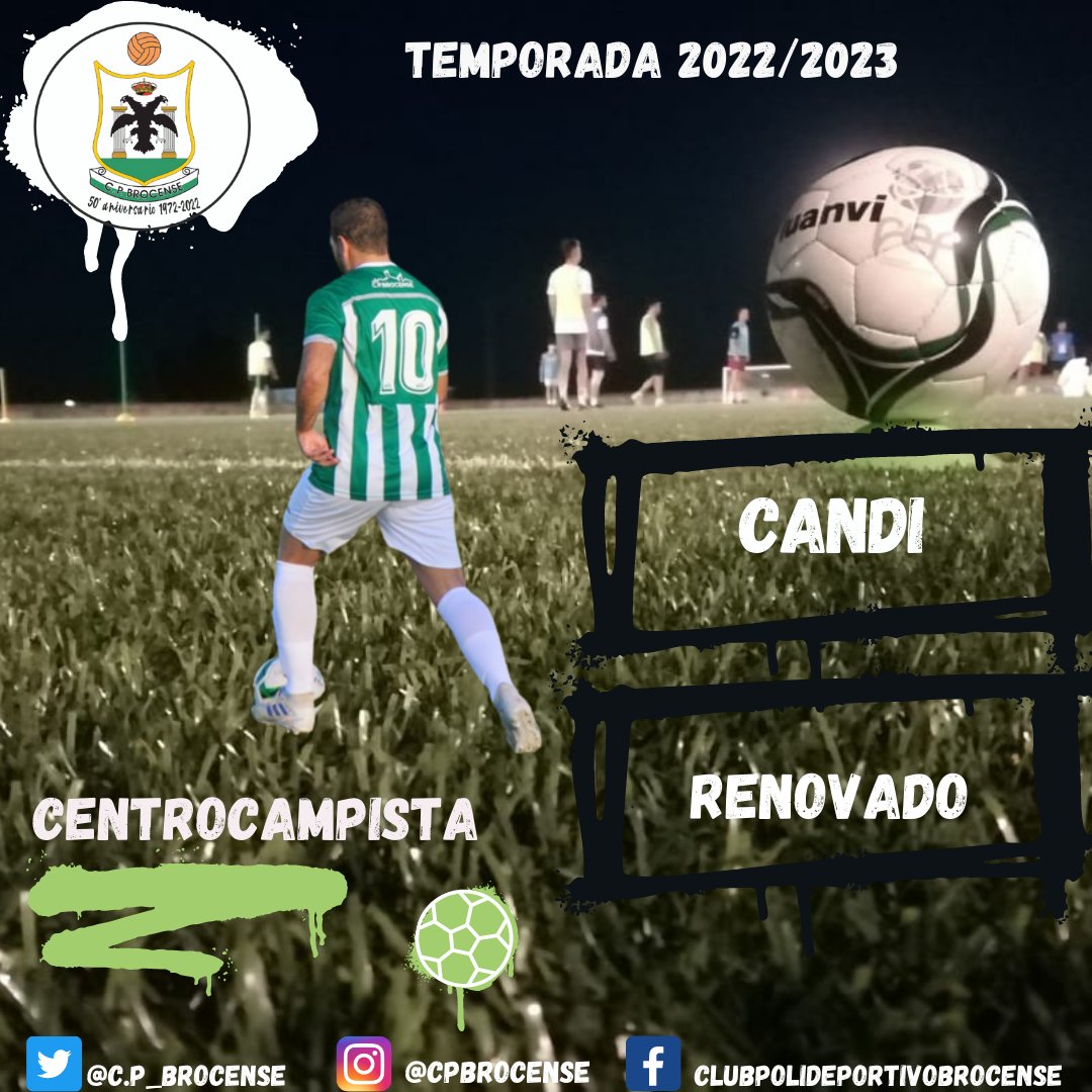 CP_Brocense's tweet photo. 💚🤍 FÚTBOL SÉNIOR

✍️ | OFICIAL |  RENOVACIÓN 

 🤝 Candi Barroso Molinos, el 🔟 sigue un año más en el C.P. Brocense. Más calidad para nuestra medular.

➡️ Mucha suerte y a por un bonito e ilusionante año Candi💪. https://t.co/OVicWikxCj