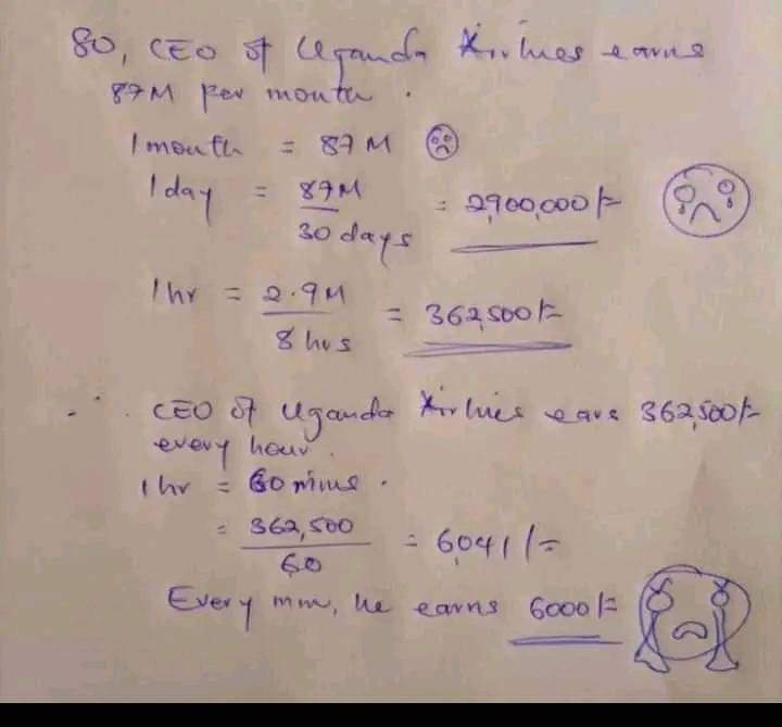 Exceptional mathematician calculating for CEO @Ugandairlines1 😶😶
Hoona mazima nikwo biragume bityo?
@NewtonAllan6 @vinynation @StonzEmma @JeanAggrey