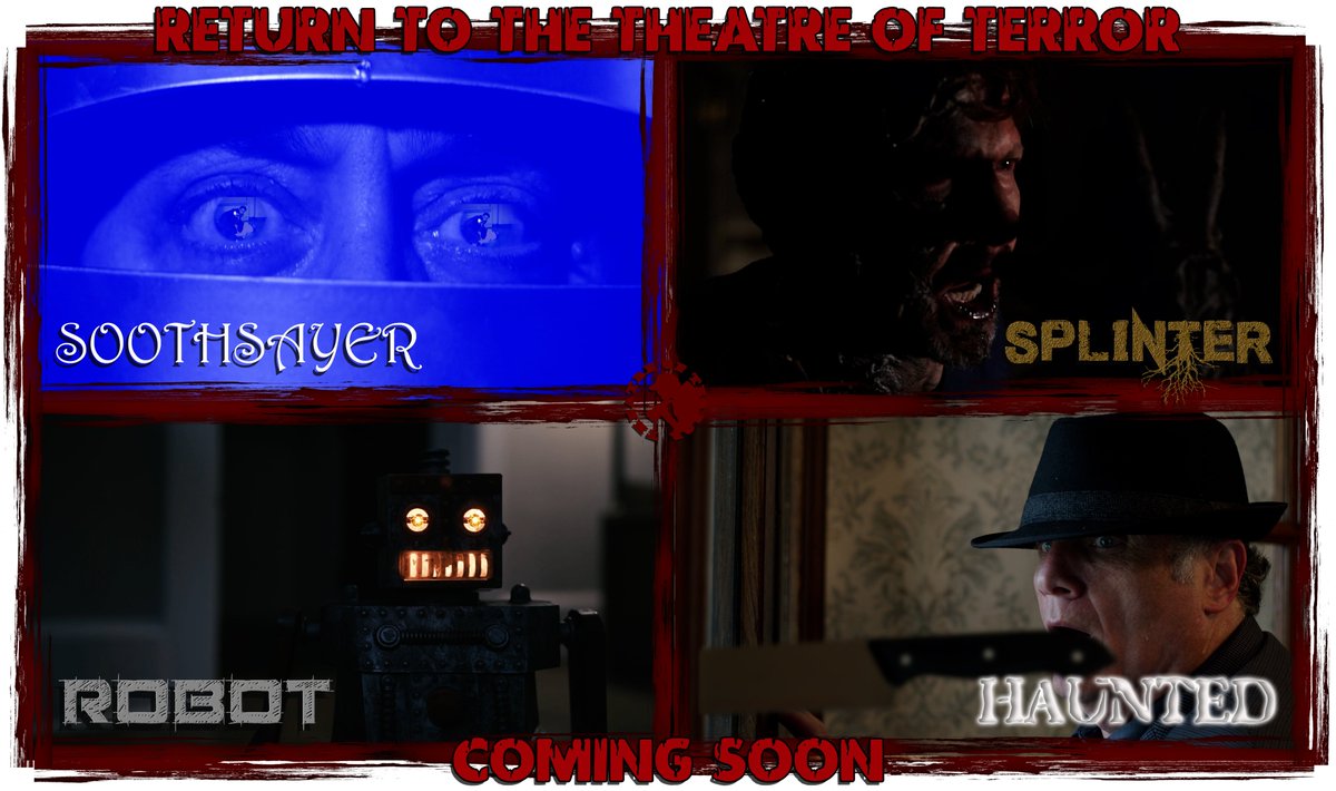 #returntoterror #soothsayer #splinter #Robot #haunted  #anthology <a href="/TheatreTerror/">TheatreOfTerror</a> @anthonygrasso28 <a href="/denisooi/">denis Ooi</a> <a href="/JimThalman/">Jim Thalman</a> @kristinmuri <a href="/JasonCicalese/">Jason John Cicalese</a> <a href="/jeaninebartel/">Jeanine Bartel</a> <a href="/BrettEidman/">Brett Eidman</a> @jennplotzke <a href="/GarethTidball/">Gareth Tidball</a> <a href="/louislibitz/">Louis Libitz</a> <a href="/ELEMENT_TREE/">SERRINGE</a>