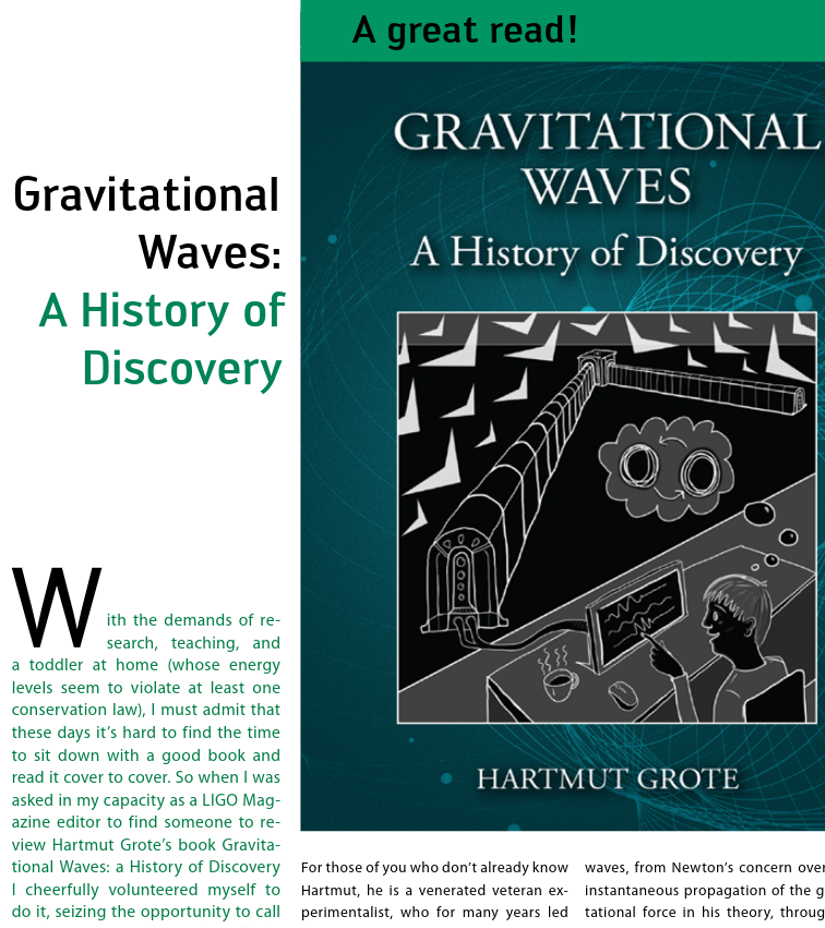 LIGOMagazine's tweet photo. Are you on the lookout for some new reading material?
Debarati Chatterjee (@astro_roamer) told us all about the new @LIGOIndia #GravityMatters blog - check it out at: https://t.co/WjfvYXt8hm
And Paul Fulda reviewed Hartmut Grote’s book https://t.co/P7dmmKneuM