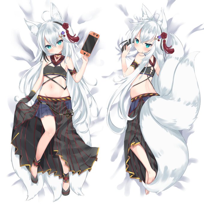 とうかちゃん(@yorishiro_touka)の抱き枕カバー描いた☺ 