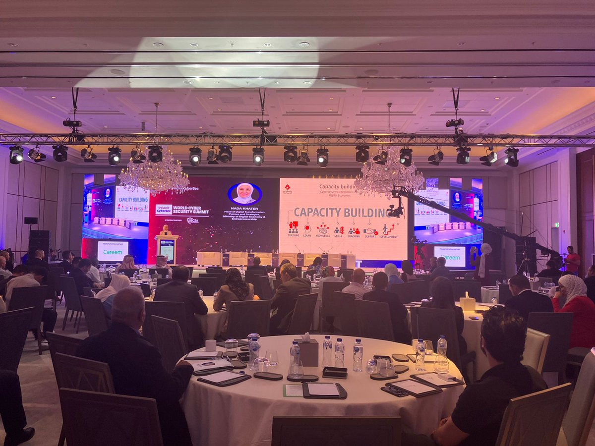 NadaKhater83's tweet photo. Part of my keynote speech in 2022 #WCSSJordan
#digitaltransformation requires increased #cybersecurity; The integration between #cybersecurity and #digitaleconomy should be taken in three different perspectives:
#Policyimplementation
#Regionalcooperation
#capacitybuilding https://t.co/lrA1XqSqVa