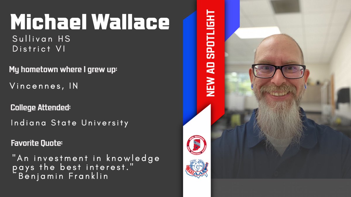IIAAA3's tweet photo. New AD Spotlight: Welcome Michael Wallace to education-based athletics and administration.  @Fe_Man_ https://t.co/UvsMTGGGpV