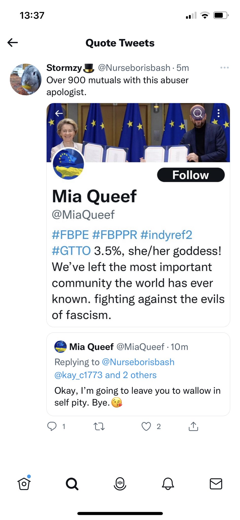 Mia queef on twitter this sad person wants to cancel me because i