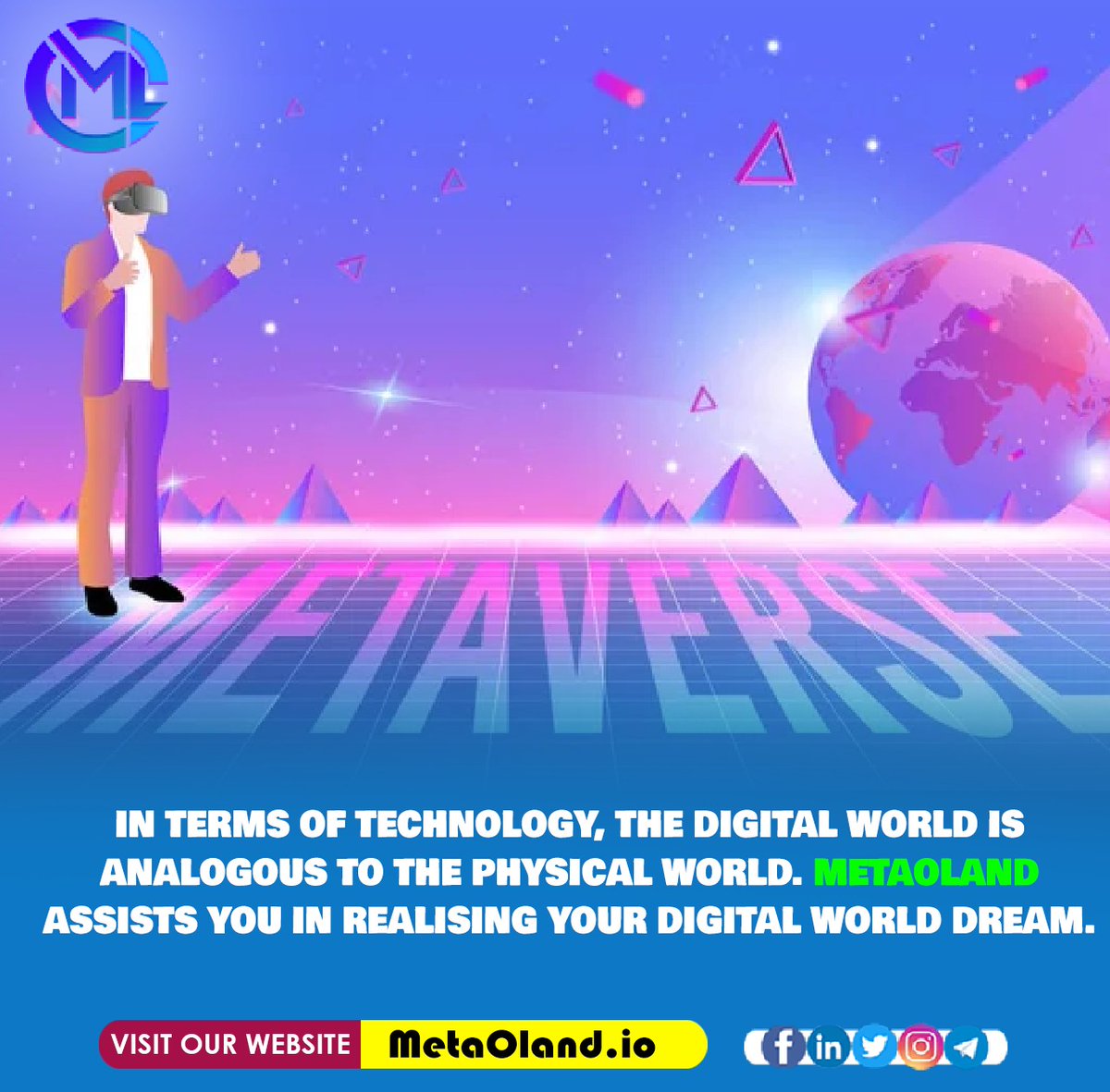 MetaOland's tweet photo. 𝕀𝕟 𝕥𝕖𝕣𝕞𝕤 𝕠𝕗 𝕥𝕖𝕔𝕙𝕟𝕠𝕝𝕠𝕘𝕪, 𝕥𝕙𝕖 𝕕𝕚𝕘𝕚𝕥𝕒𝕝 𝕨𝕠𝕣𝕝𝕕 𝕚𝕤 𝕒𝕟𝕒𝕝𝕠𝕘𝕠𝕦𝕤 𝕥𝕠 𝕥𝕙𝕖 𝕡𝕙𝕪𝕤𝕚𝕔𝕒𝕝 𝕨𝕠𝕣𝕝𝕕. 🅼🅴🆃🅰🅾🅻🅰🅽🅳 𝕒𝕤𝕤𝕚𝕤𝕥𝕤 𝕪𝕠𝕦 𝕚𝕟 𝕣𝕖𝕒𝕝𝕚𝕤𝕚𝕟𝕘 𝕪𝕠𝕦𝕣 𝕕𝕚𝕘𝕚𝕥𝕒𝕝 𝕨𝕠𝕣𝕝𝕕 𝕕𝕣𝕖𝕒𝕞. https://t.co/kmQUTQnw4l