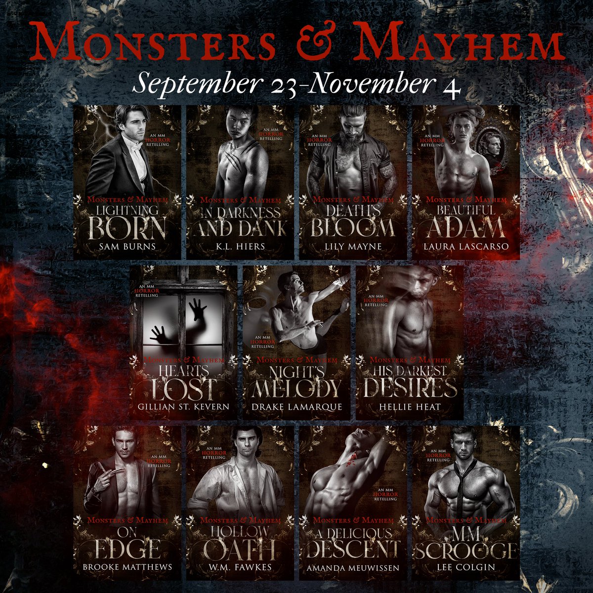 They’re here! They’re here? Have you seen the complete cover reveal for Monsters &amp; Mayhem, the MM classic horror retelling collection? Pre order the collection here: amazon.com/dp/B0B9XT3HLC?…