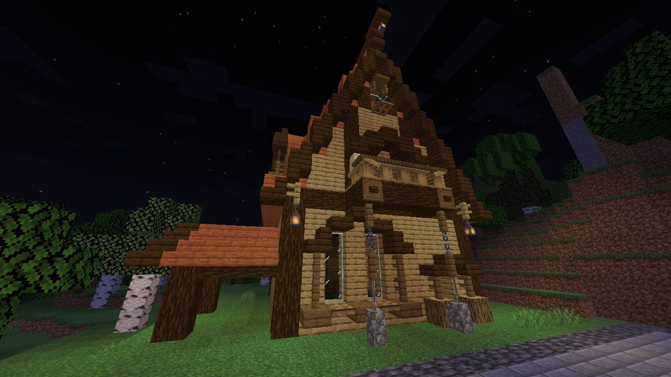 تويتر ありぃー على تويتر Minecraft建築コミュ マイクラで町を作るぞ 二日目に二件目完成 もう一つ一件目と二件目を合わせた画像 カメラmod 仕様 T Co W4eycc77ho