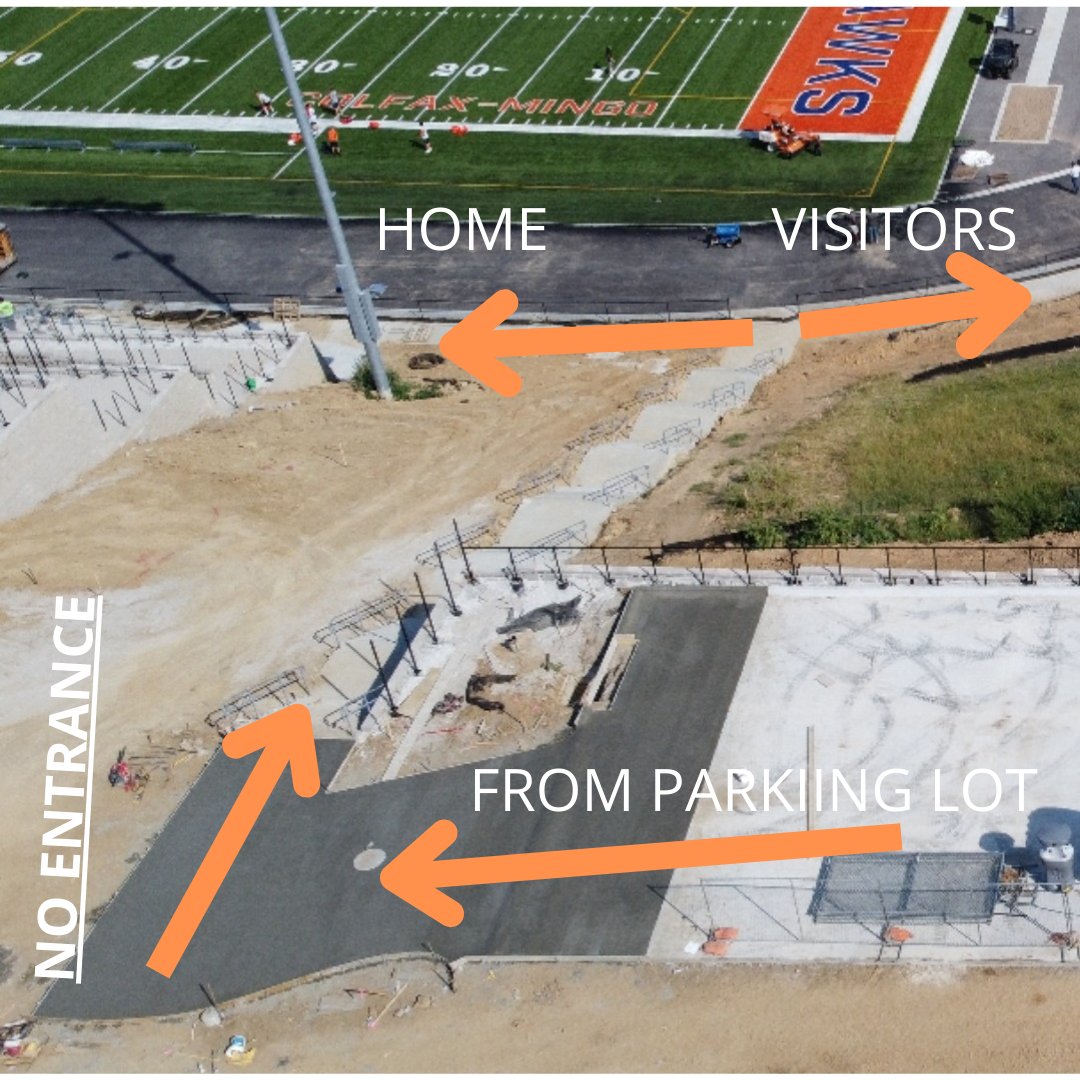 Accessing the bleachers. 

<a href="/ColfaxMingoHS/">COLFAX MINGO CSD</a> <a href="/ColfaxMingofb/">Colfax-Mingo FB</a> <a href="/SaydelAD/">Saydel Activities & Community Ed</a>