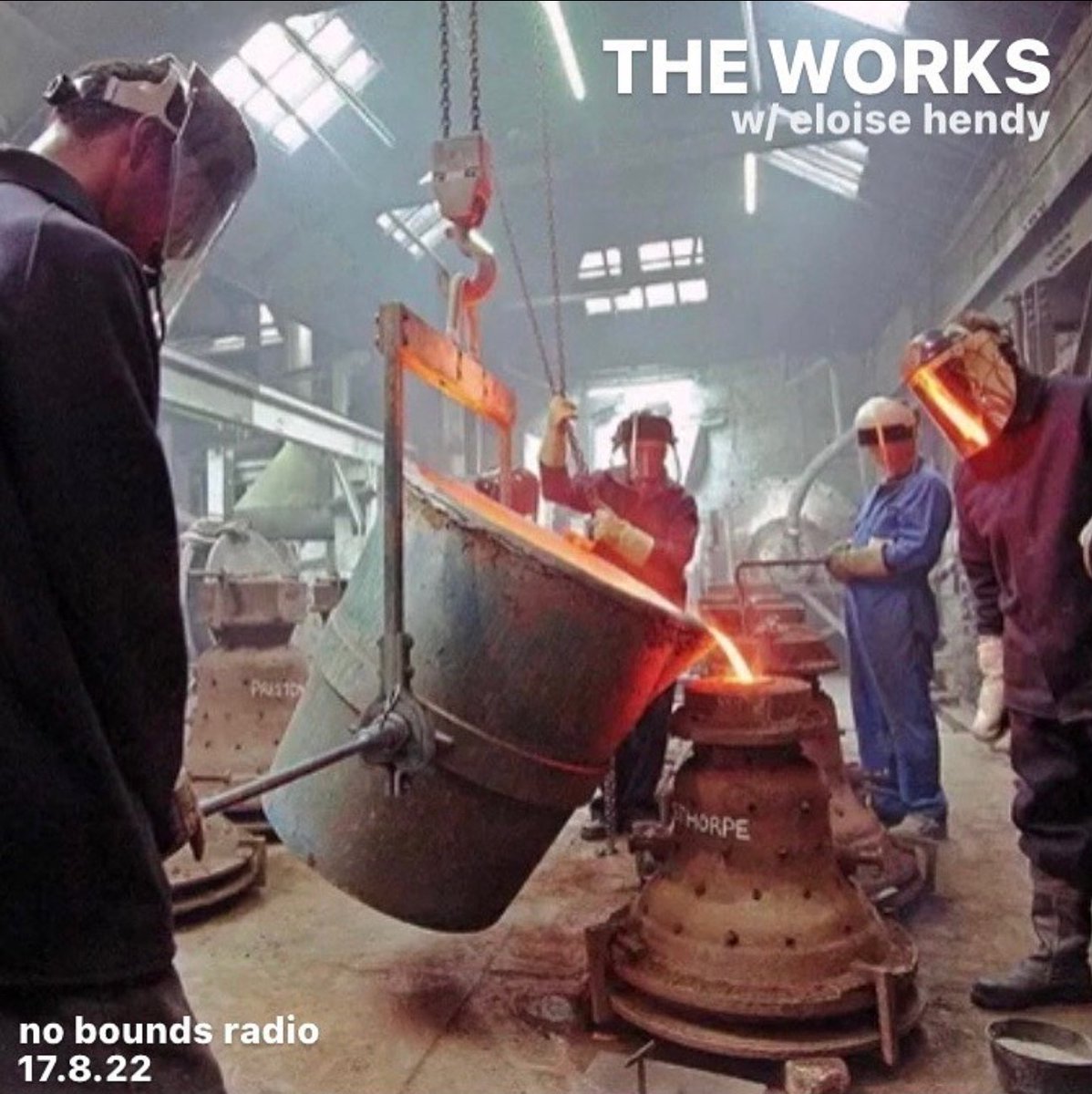 this week's episode of THE WORKS is now on <a href="/noboundsradio/">No Bounds Radio</a> mixcloud, so you can tune in from the comfort of your commute / kitchen / bed / stroll in the park 😘

featuring a bell foundry, George Orwell's lodging house, and the future of the East End...

mixcloud.com/noboundsradio/…