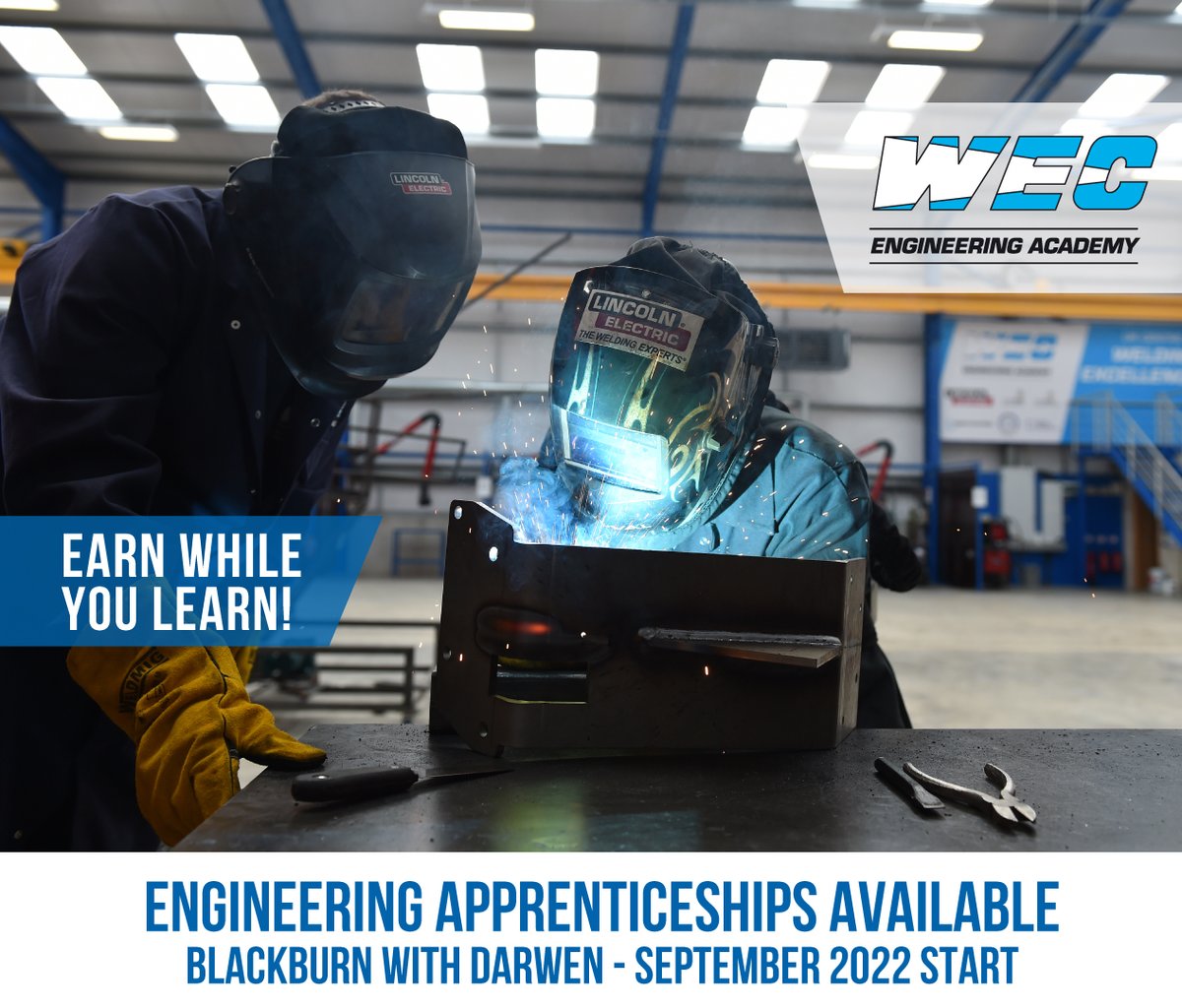 wecgroupltd's tweet image. We still have a few Welding &amp;amp; Fabrication Apprenticeship opportunities left! Our apprentices are now on an increased wage, starting on £6.50 an hour when they join WEC!

📧recruitment@wecl.co.uk 
Apply via our online application form –
wec-group.com/apprenticeship…

#WorkWithWEC