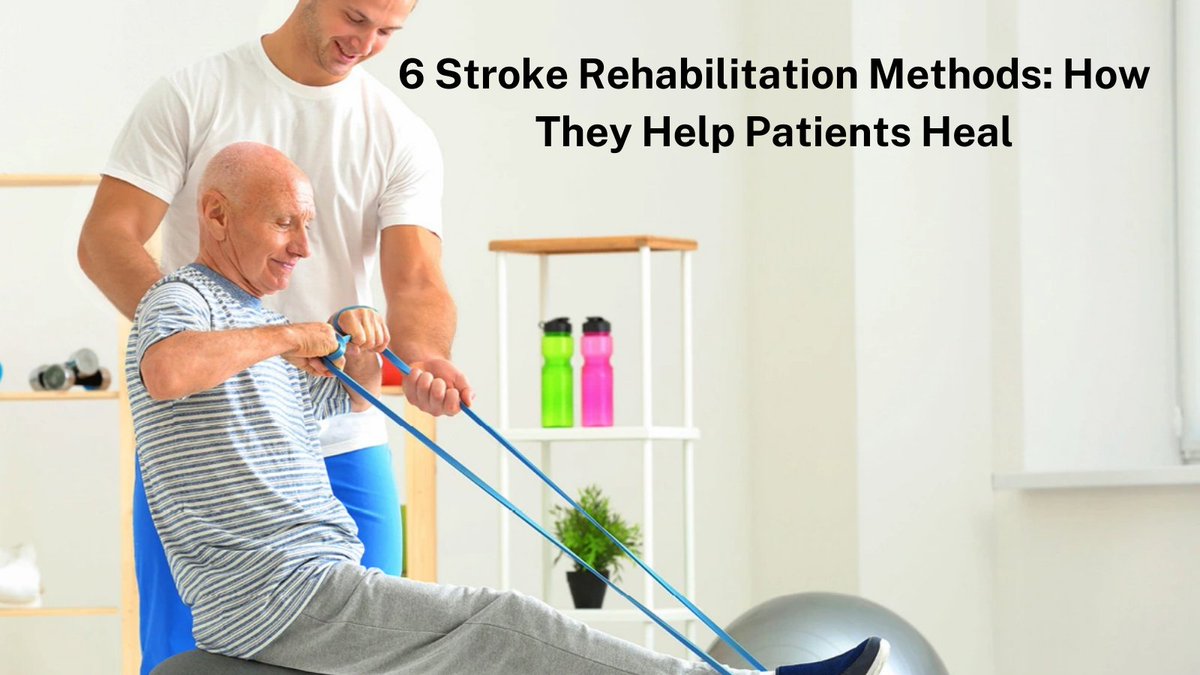 PhysicalMedicne's tweet photo. 6 #StrokeRehabilitation Methods: How They Help Patients Heal

#Rehabilitation mainly involves #physicaltherapy. The aim of #physicaltherapy is to have the #stroke patient relearn simple motor activities such as walking, sitting, standing, lying down, and the process. https://t.co/hoF69I3x9T