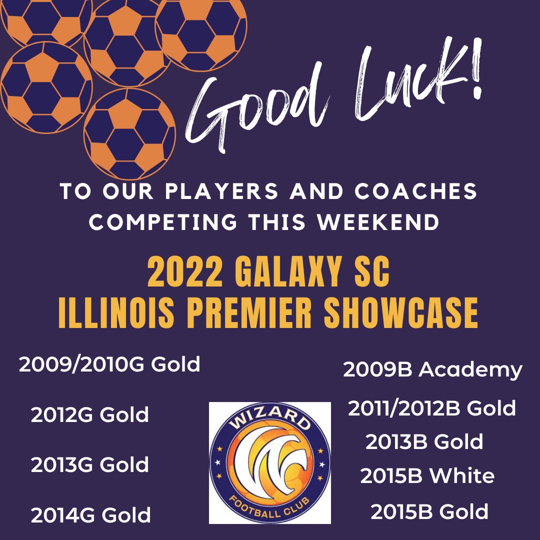 WizardFCSoccer's tweet photo. We are tournament ready!! Wishing the best of luck to our players and coaches as they compete @galaxysc Illinois Premier Showcase! Go Wizards!
#soccer #soccertournament #practicemakes  #soccerislife #sports #tournament #improve #goodluck  #soccerlife #thewizardway #workhard https://t.co/scvX2pNLU1