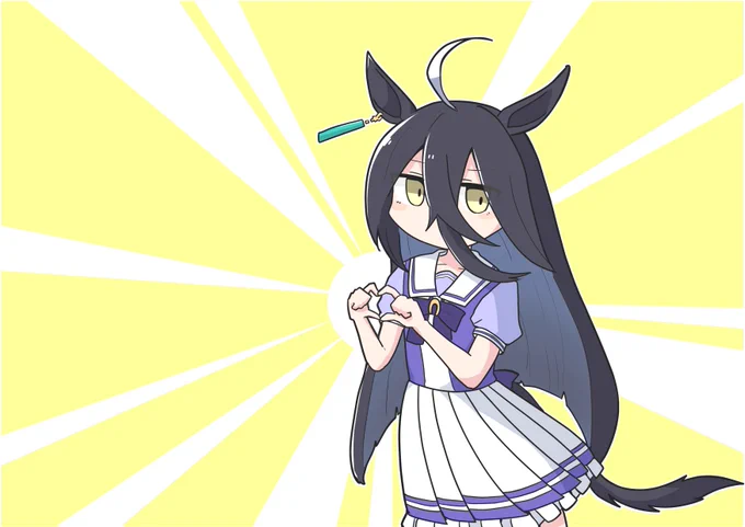 #夏休みはマンハッタンカフェのイラストが増えるらしい 