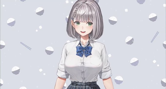 「rice bowl school uniform」 illustration images(Latest)