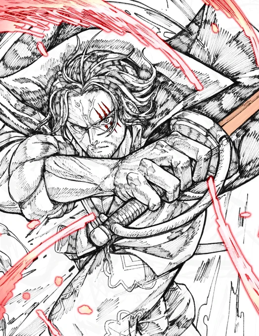 赤髪のシャンクス#ワンピース   #ONEPIECE  #イラスト 