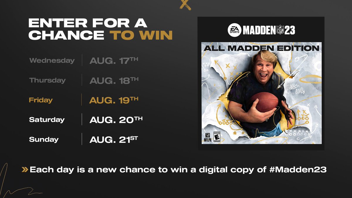 It's #Madden23 SZN‼️ Head to Madden23Giveaways.com for your chance to win a copy 🙌