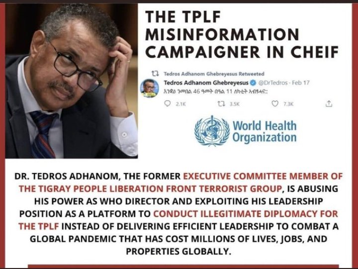 What’s really sad is @UN purposely allowing him to use his position & @WHO platform for #TPLFTerroristGroup activism beyond rules & regulations of @WHO , has been a long time since he last worked to bring back TPLF in power .

#TPLFisTheCause 
#Justice4Ethiopia 

@NeaminZeleke